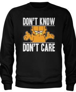 Mann Shirtstore | Garfield Don'T Know - Don'T Care Sweatshirt Black