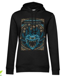 Kvinna Shirtstore | Monsters Manual Girls Hoodie Black