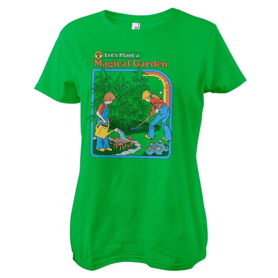 Kvinna Shirtstore | Let'S Plant A Magical Garden Girly Tee Green