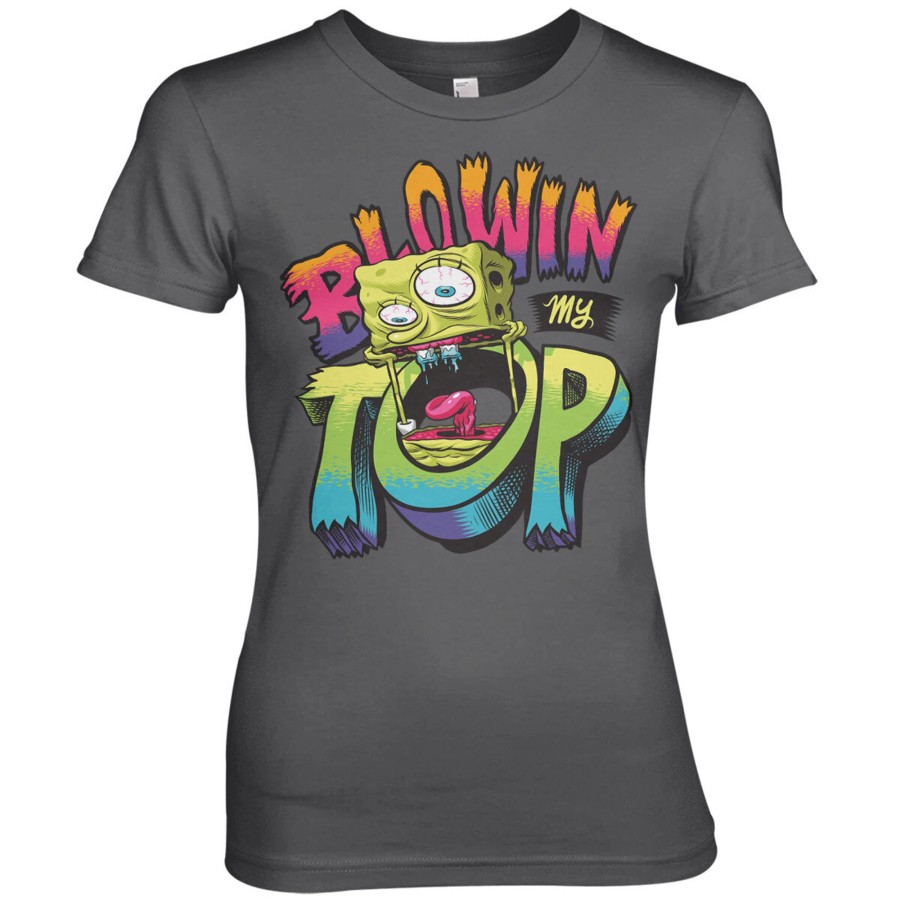 Kvinna Shirtstore | Spongebob Blowin My Top Girly Tee