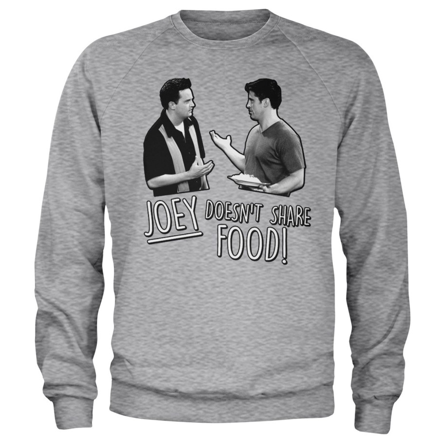 Mann Shirtstore | Friends - Joey Doesn'T Share Food Sweatshirt Heather-Grey