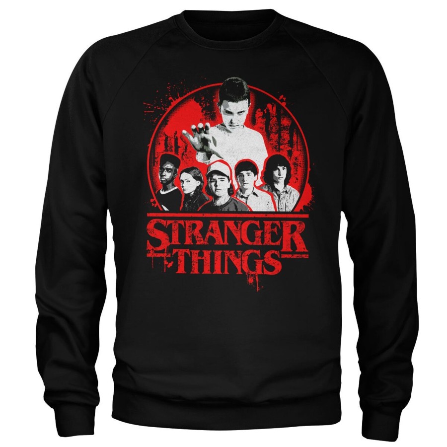 Mann Shirtstore | Stranger Things Distressed Sweatshirt Black