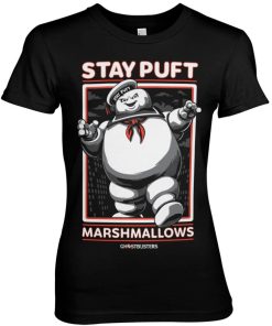 Kvinna Shirtstore | Stay Puft Marshmallows Girly Tee Black
