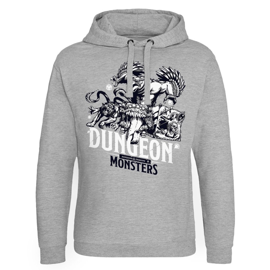 Mann Shirtstore | Dungeon Monsters Epic Hoodie Heathergrey