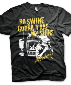 Mann Shirtstore | No Swine Gonna Take My Shine T-Shirt Black