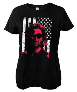 Kvinna Shirtstore | Plissken Stars And Stripes Girly Tee Black