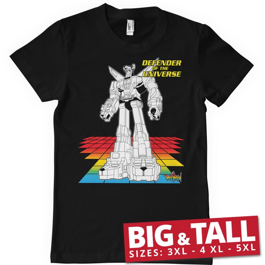 Mann Shirtstore | Voltron - Defender Of The Universe Big & Tall T-Shirt Black
