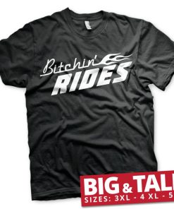 Mann Shirtstore | Bitchin' Rides Logo Big & Tall T-Shirt Black