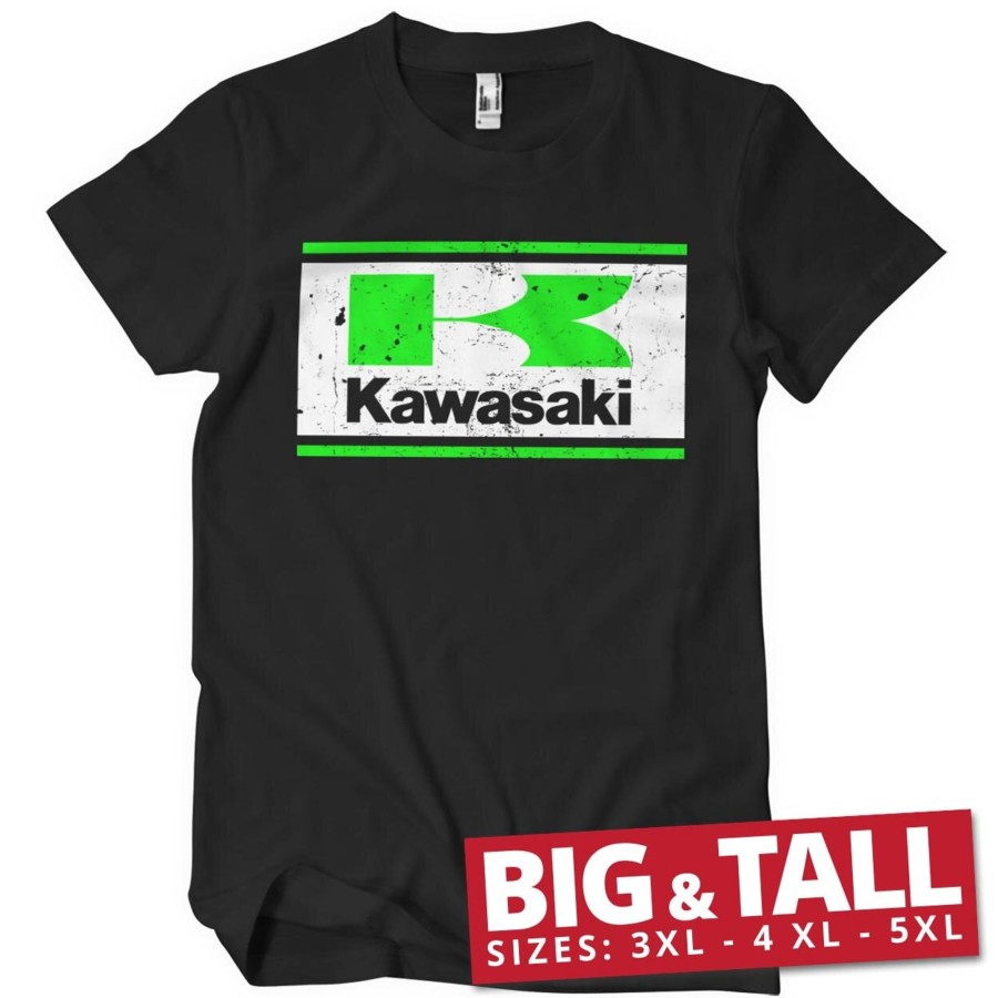 Mann Shirtstore | Kawasaki Vintage Logo Big & Tall T-Shirt Black