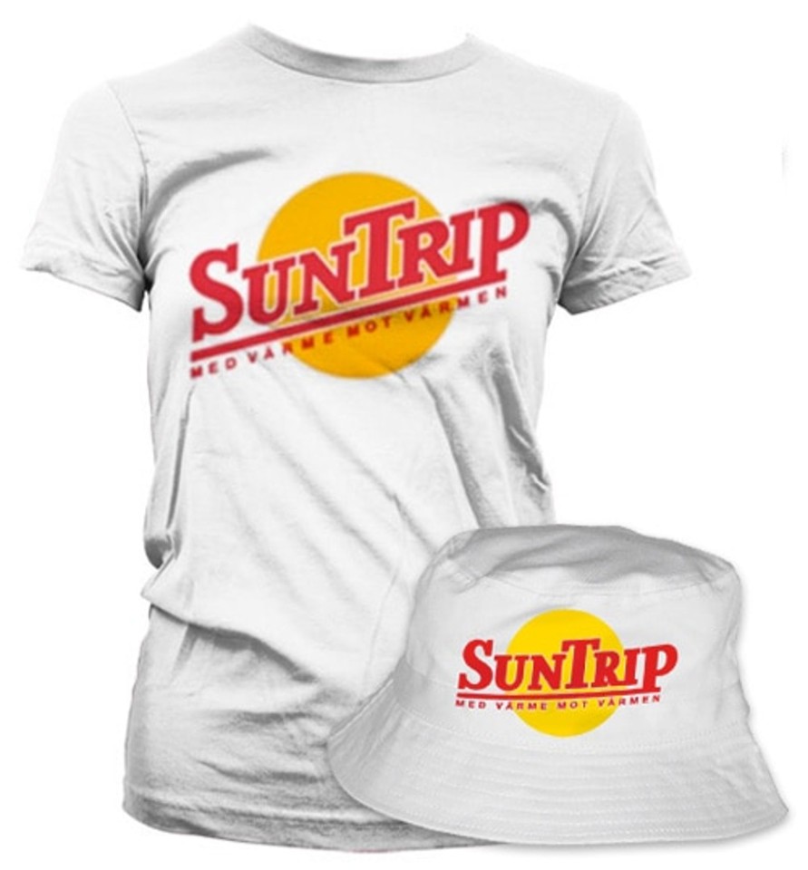 Kvinna Shirtstore | Suntrip Pack - Hatt & Girly Tee White