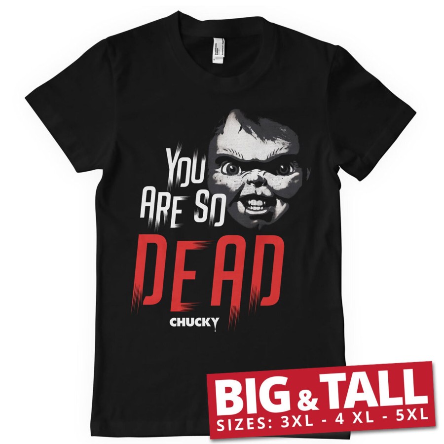 Mann Shirtstore | Chucky - You Are So Dead Big & Tall T-Shirt Black