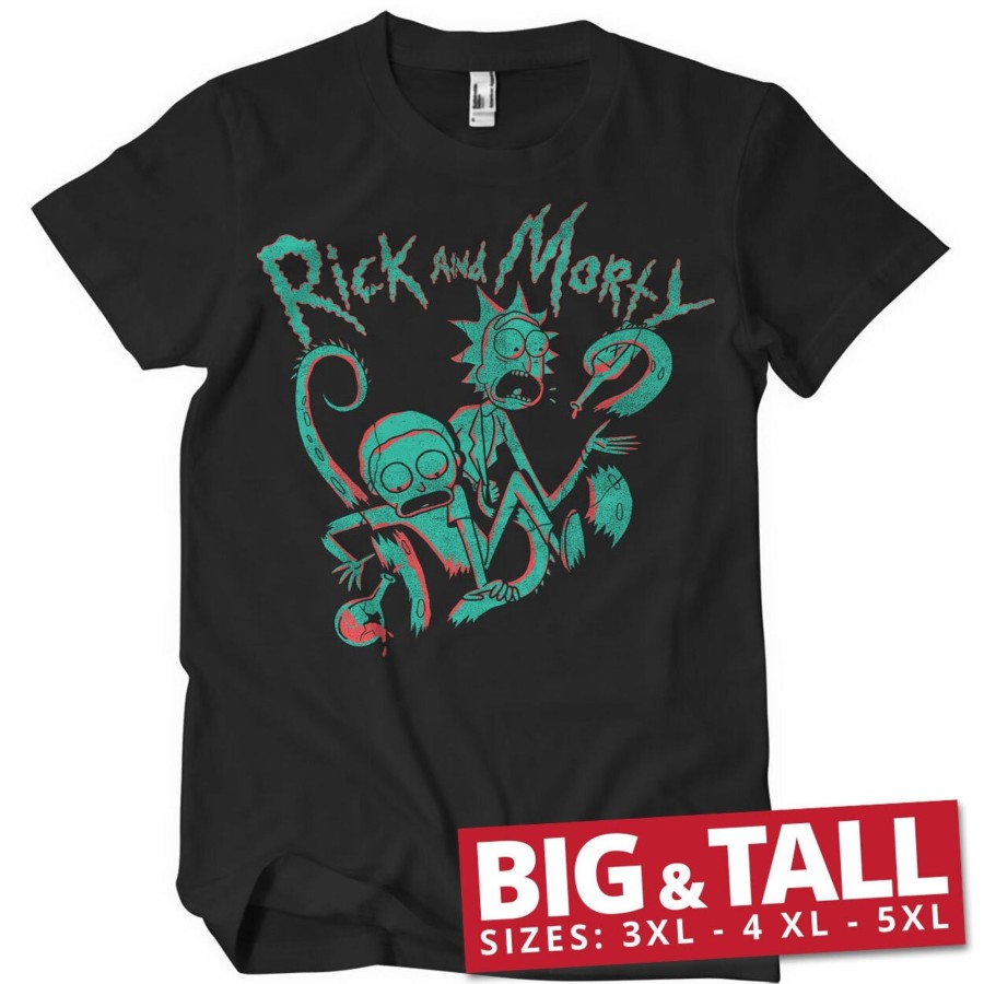 Mann Shirtstore | Rick And Morty Duotone Big & Tall T-Shirt Black