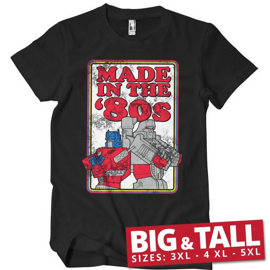 Mann Shirtstore | Transformers - Made In The 80S Big & Tall T-Shirt Black