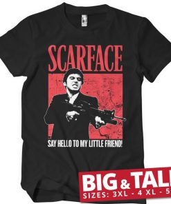Mann Shirtstore | Say Hello To My Little Friend Big & Tall T-Shirt Black