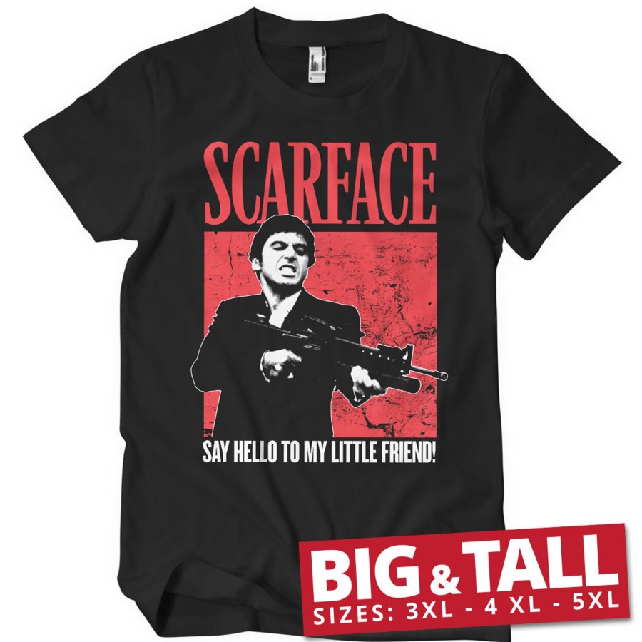 Mann Shirtstore | Say Hello To My Little Friend Big & Tall T-Shirt Black