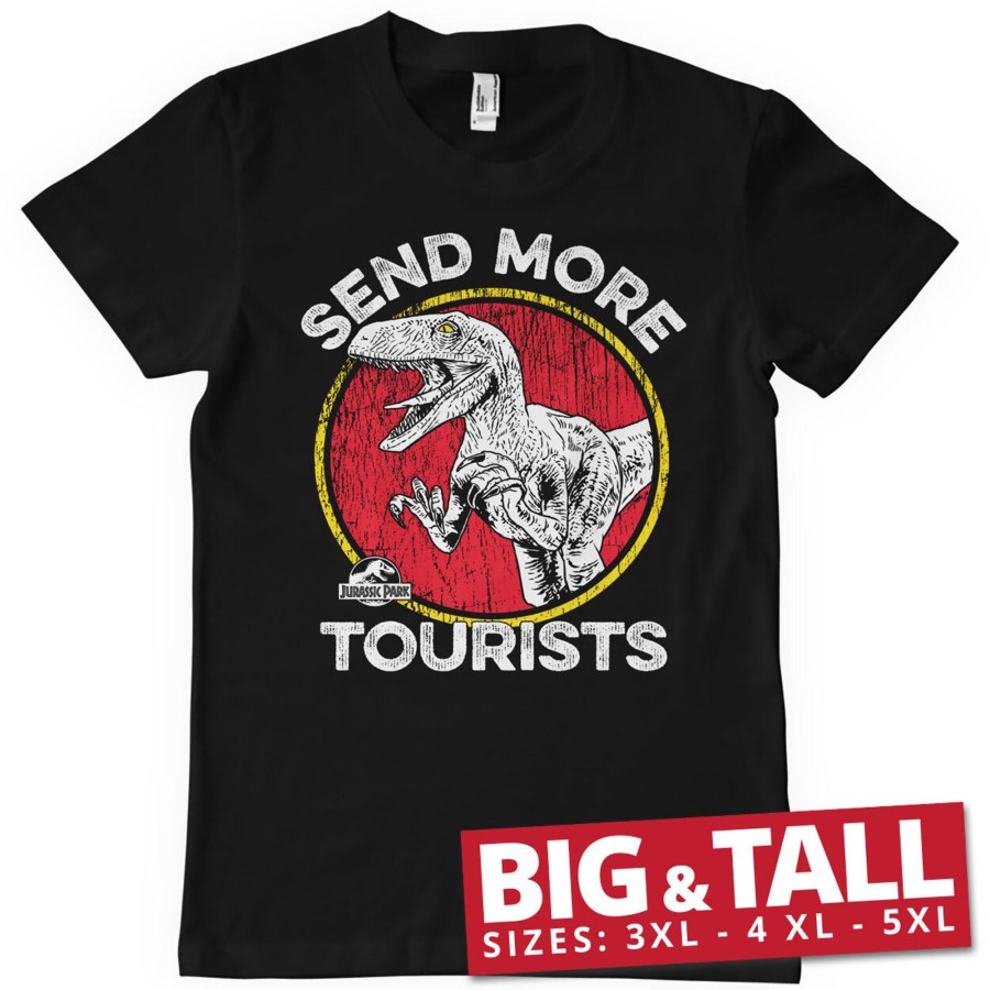 Mann Shirtstore | Jurassic Park - Send More Tourists Big & Tall T-Shirt Black