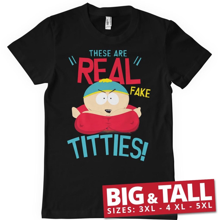 Mann Shirtstore | These Are Real Fake Titties Big & Tall T-Shirt Black