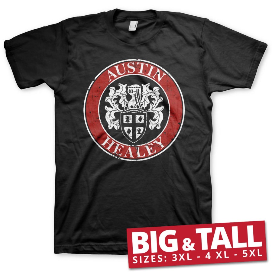 Mann Shirtstore | Austin Healey Distressed Big & Tall T-Shirt Black