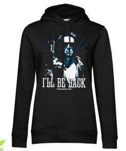 Kvinna Shirtstore | I'Ll Be Back - Duotone Girls Hoodie Black