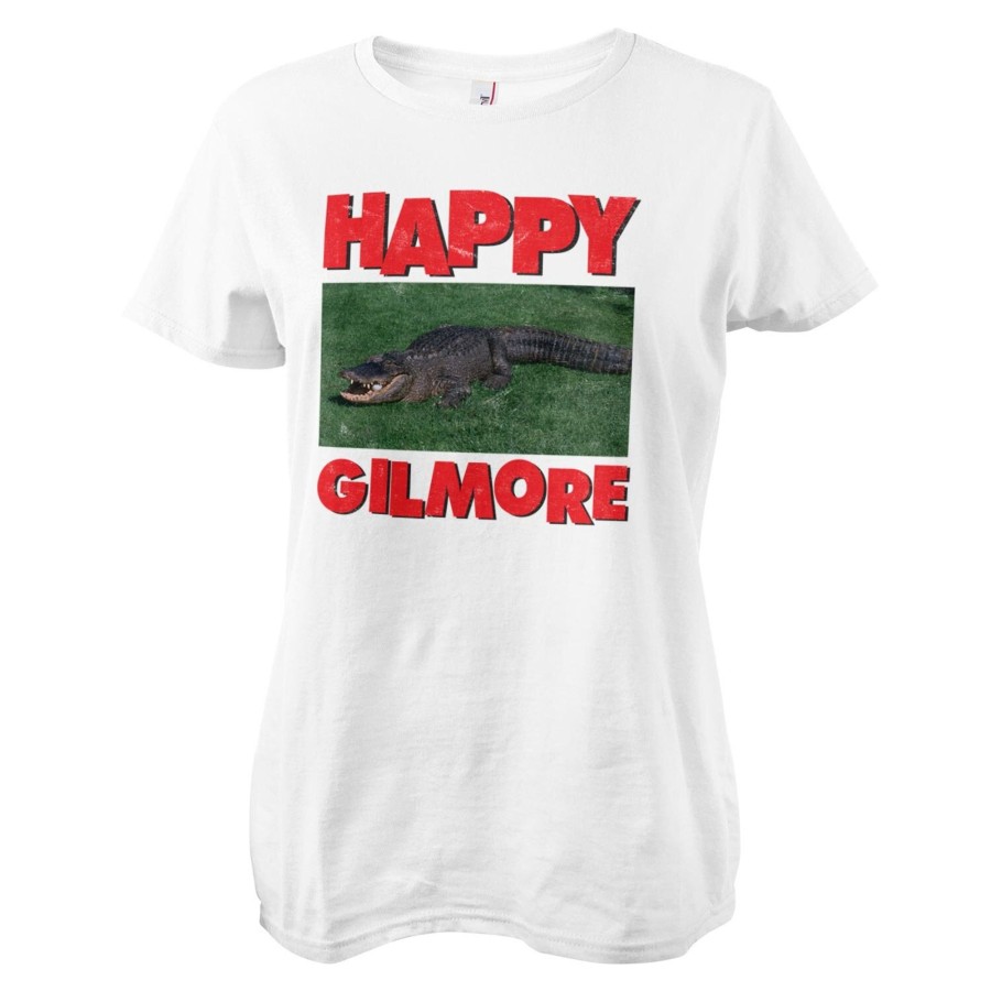 Kvinna Shirtstore | Happy Gilmore Alligator Girly Tee White