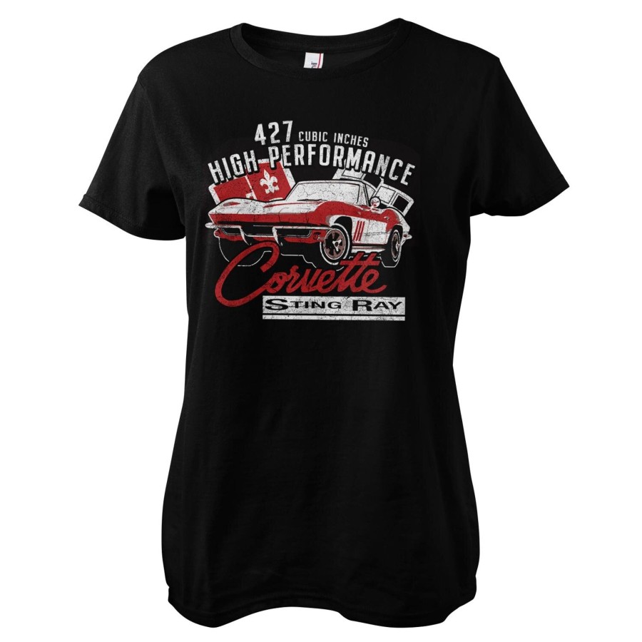 Kvinna Shirtstore | Corvette High Performance Girly Tee Black