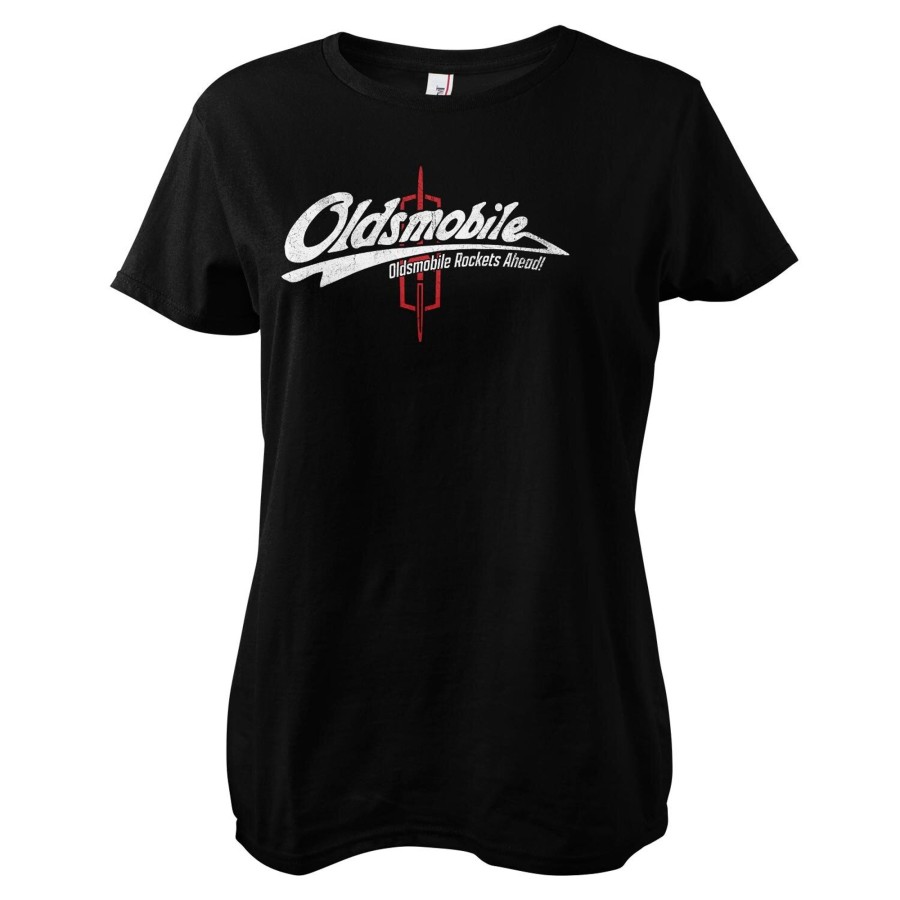Kvinna Shirtstore | Oldsmobile Rockets Ahead Girly Tee Black