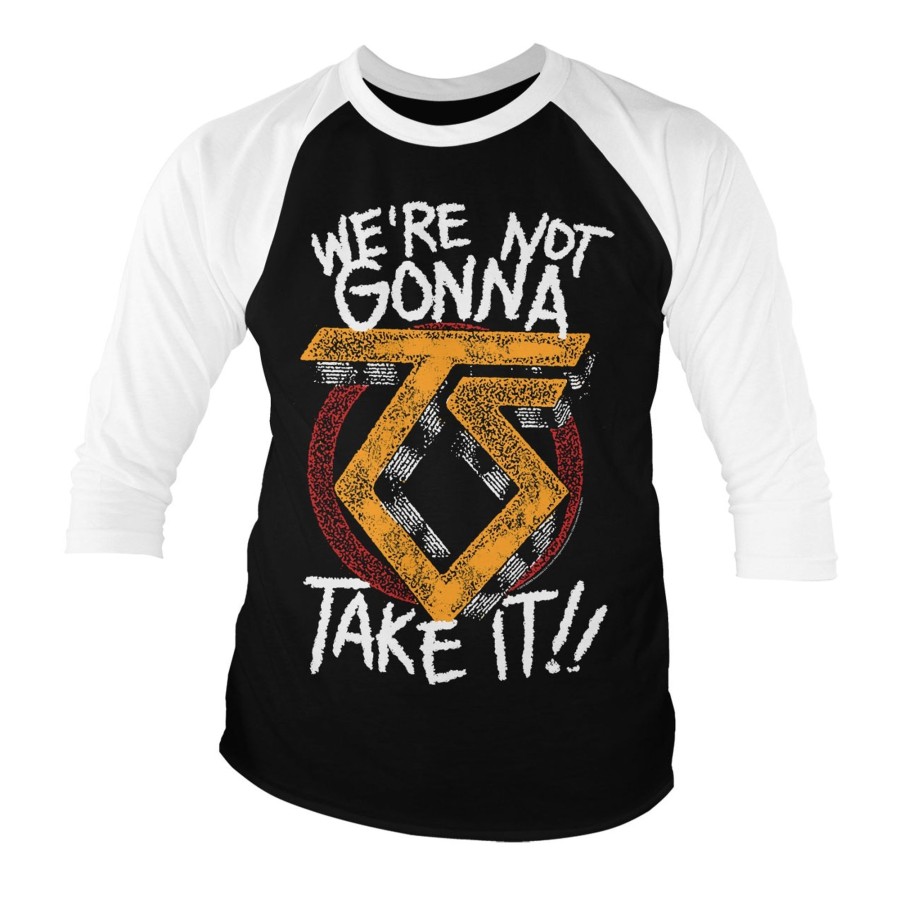 Mann Shirtstore | We'Re Not Gonna Take It Baseball 3/4 Sleeve Tee White-Black