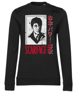 Kvinna Shirtstore | Scarface - Japanese Girly Sweatshirt Black