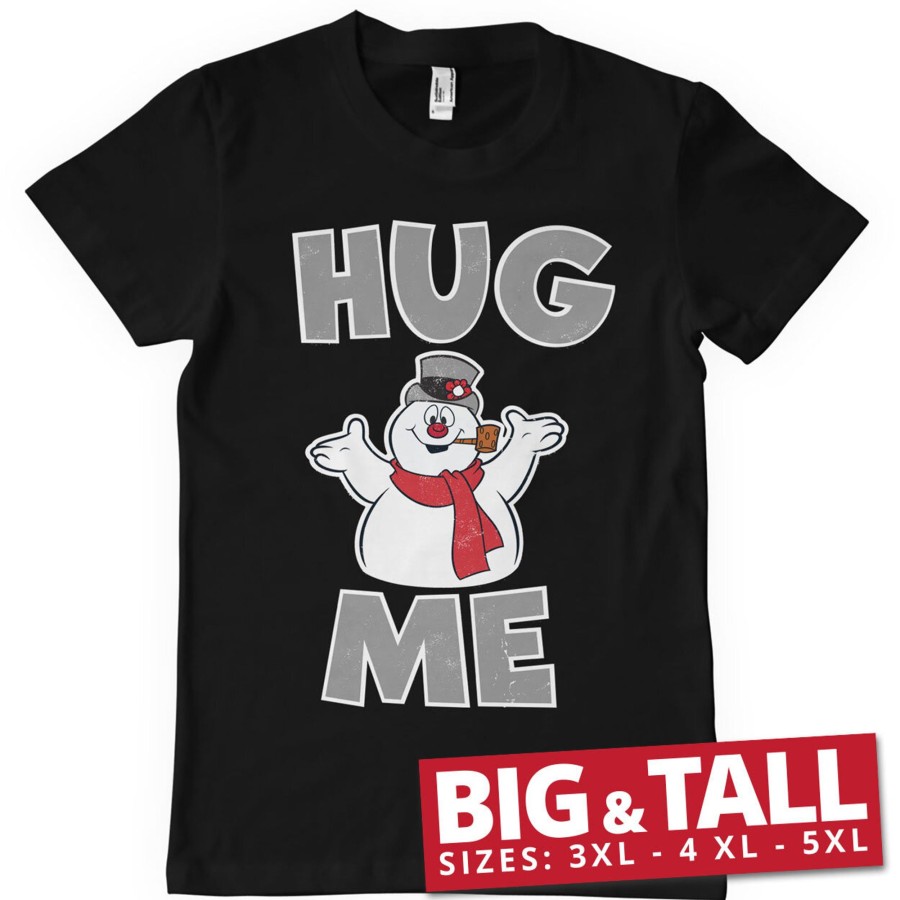 Mann Shirtstore | Frosty The Snowman - Hug Me Big & Tall T-Shirt Black