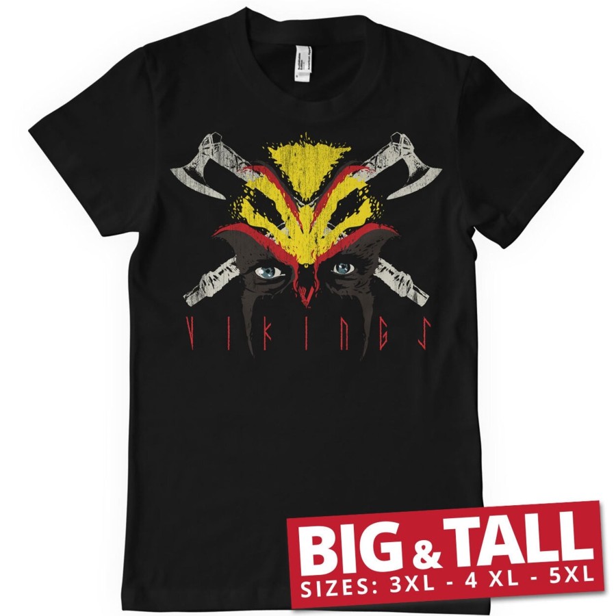 Mann Shirtstore | Vikings Eyes Big & Tall T-Shirt Black