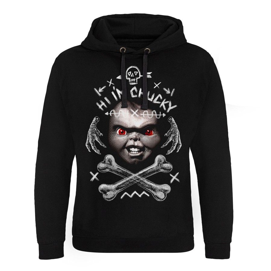 Mann Shirtstore | Hi I'M Chucky Epic Hoodie Black