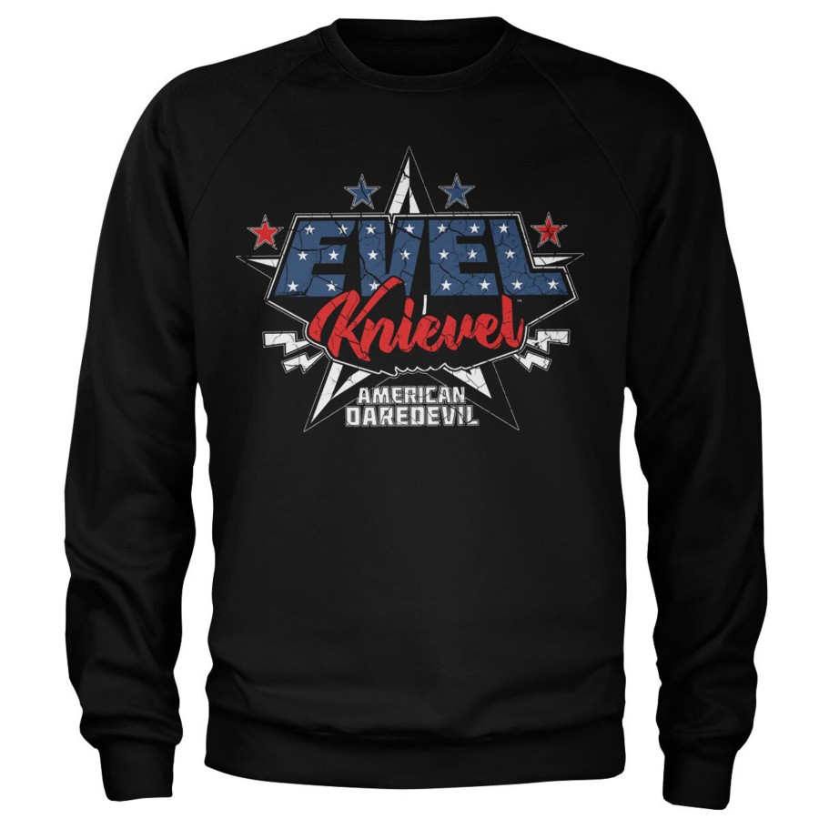 Mann Shirtstore | Evel Knievel - American Daredevil Sweatshirt Black
