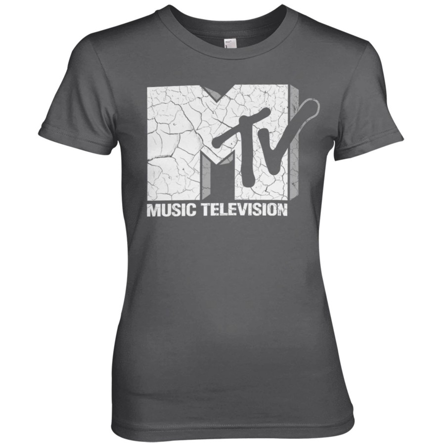 Kvinna Shirtstore | Mtv Cracked Logo Girly Tee