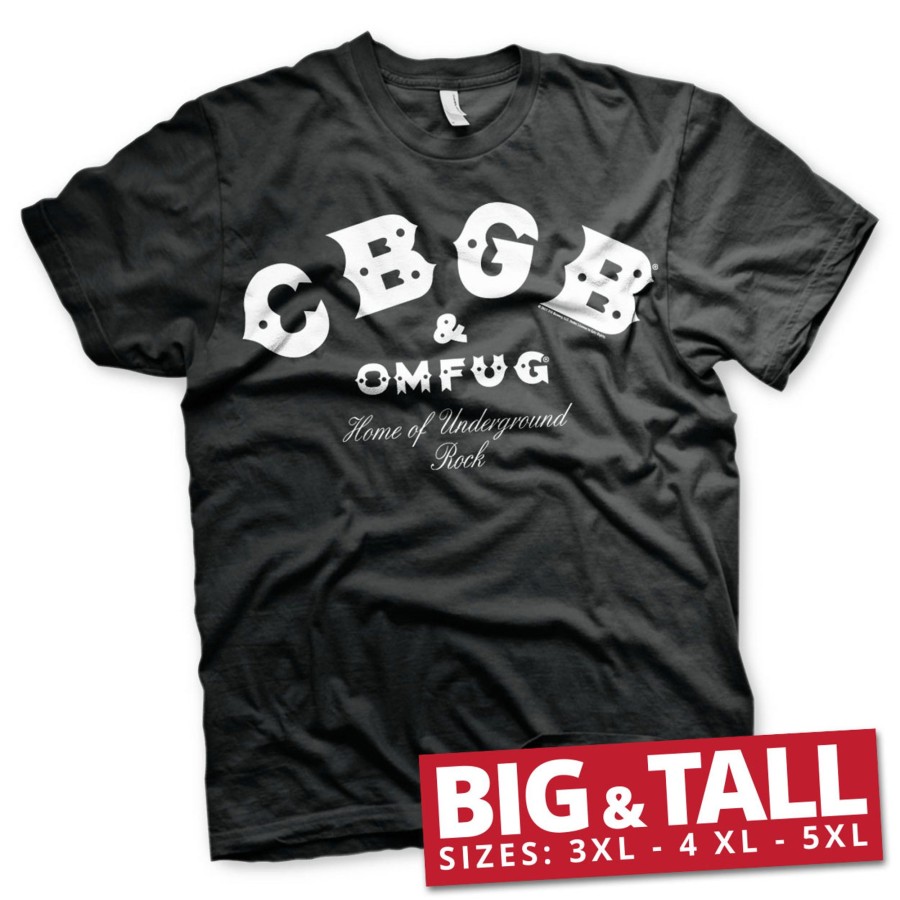 Mann Shirtstore | Cbgb & Omfug Logo Big & Tall T-Shirt Black