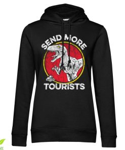 Kvinna Shirtstore | Jurassic Park - Send More Tourists Girls Hoodie Black