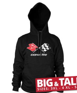 Mann Shirtstore | Corvette C3 Logo Big & Tall Hoodie Black