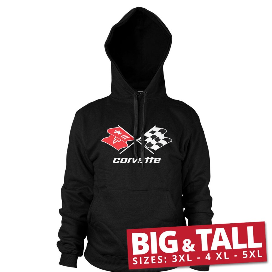Mann Shirtstore | Corvette C3 Logo Big & Tall Hoodie Black