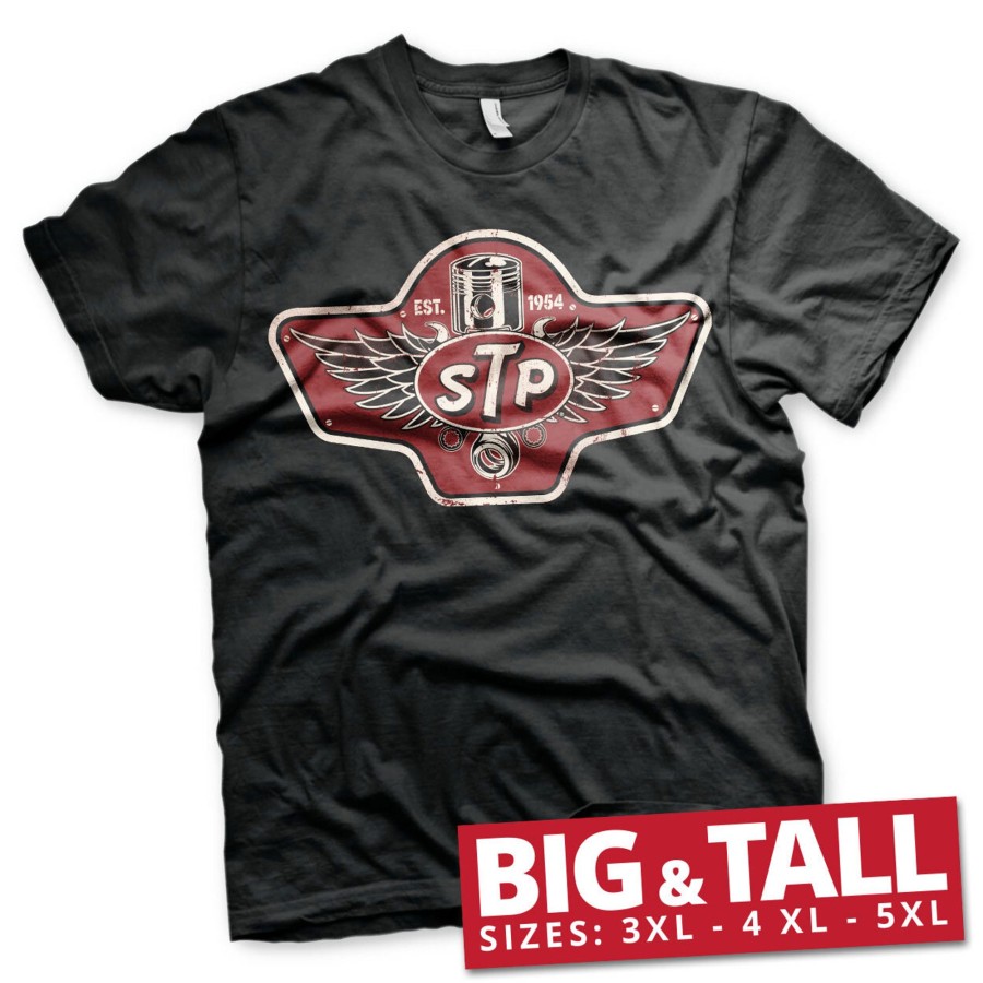 Mann Shirtstore | Stp Piston Emblem Big & Tall T-Shirt Black