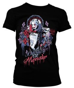 Kvinna Shirtstore | Suicide Squad Harley Quinn Girly Tee Black