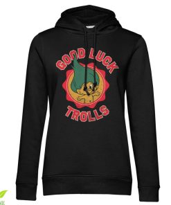 Kvinna Shirtstore | Good Luck Trolls Girly Girls Hoodie Black