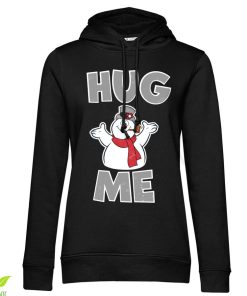 Kvinna Shirtstore | Frosty The Snowman - Hug Me Girls Hoodie Black