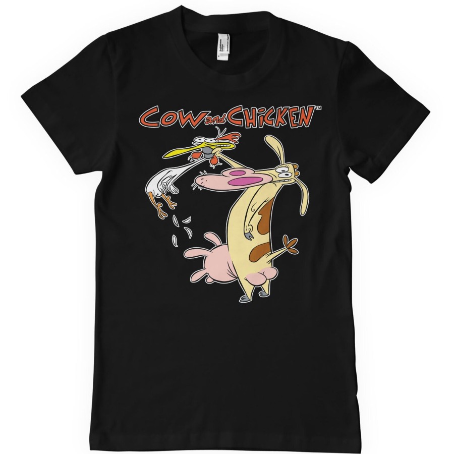 Mann Shirtstore | Cow And Chicken T-Shirt Black