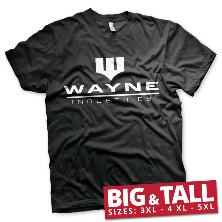 Mann Shirtstore | Batman - Wayne Industries Logo Big & Tall T-Shirt Black