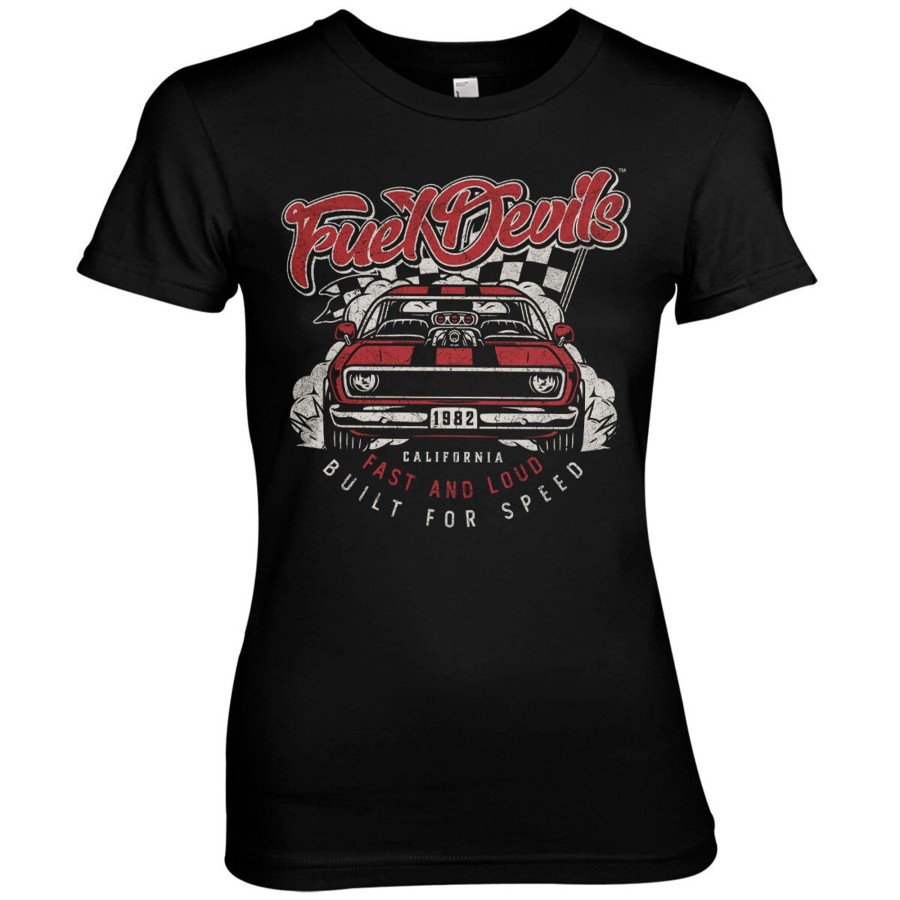 Kvinna Shirtstore | Fuel Devils Fast And Loud Girly Tee Black