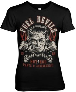 Kvinna Shirtstore | Fuel Devils Satans Pistons Girly Tee Black