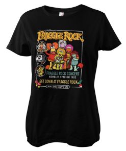 Kvinna Shirtstore | Fraggle Rock Concert Girly Tee Black