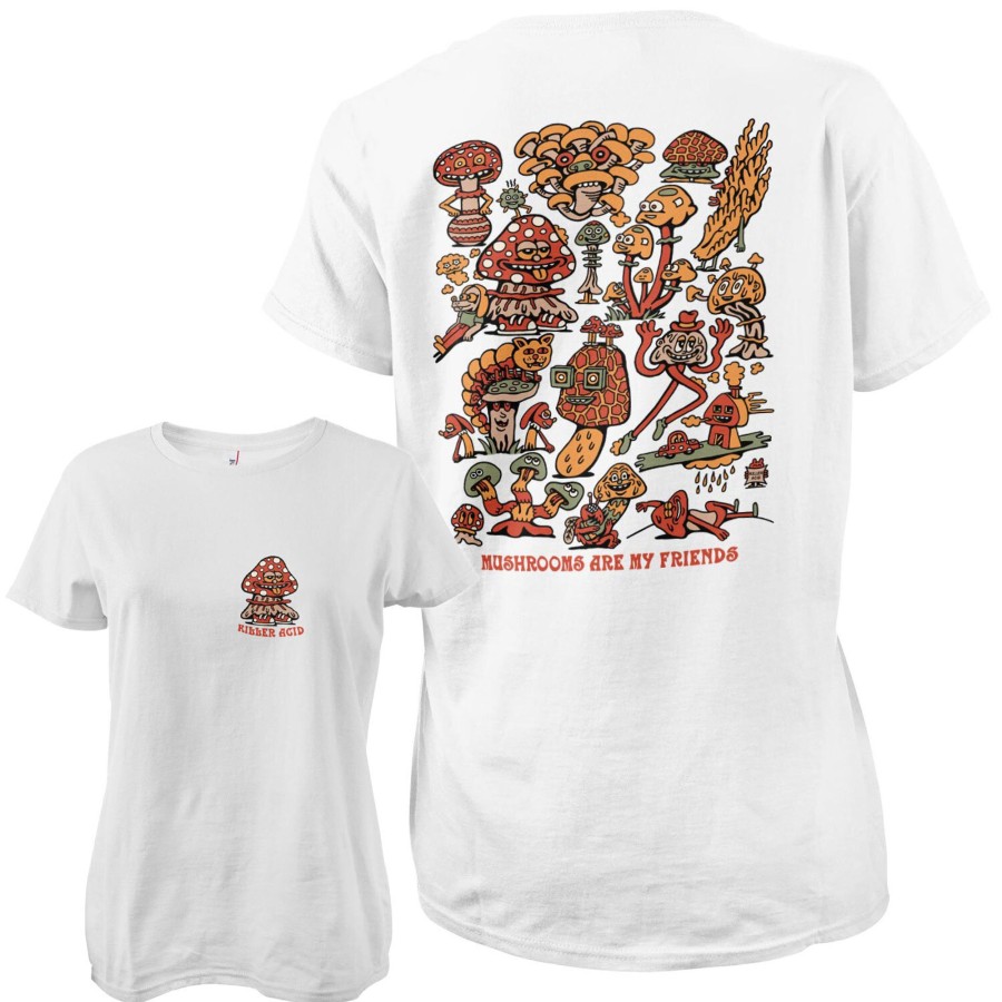 Kvinna Shirtstore | Killer Acid - Mushroom Friends Girly Tee