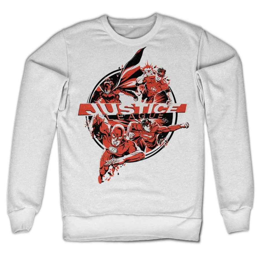 Mann Shirtstore | Justice League Heroes Sweatshirt White