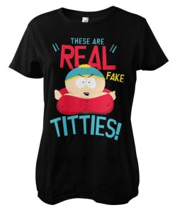 Kvinna Shirtstore | These Are Real Fake Titties Girly Tee Black