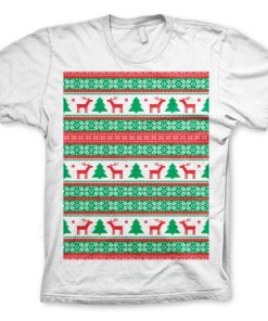 Mann Shirtstore | Christmas Knit Pattern Red/Green T-Shirt